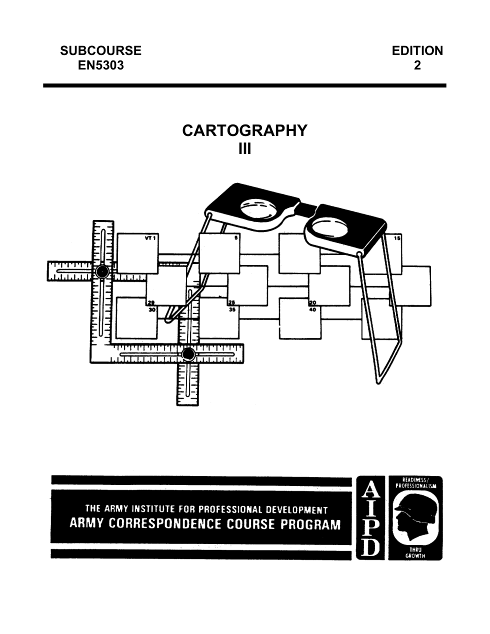 ARMY Engineer - Cartography III (Aerial Photo.) 103 pages cover