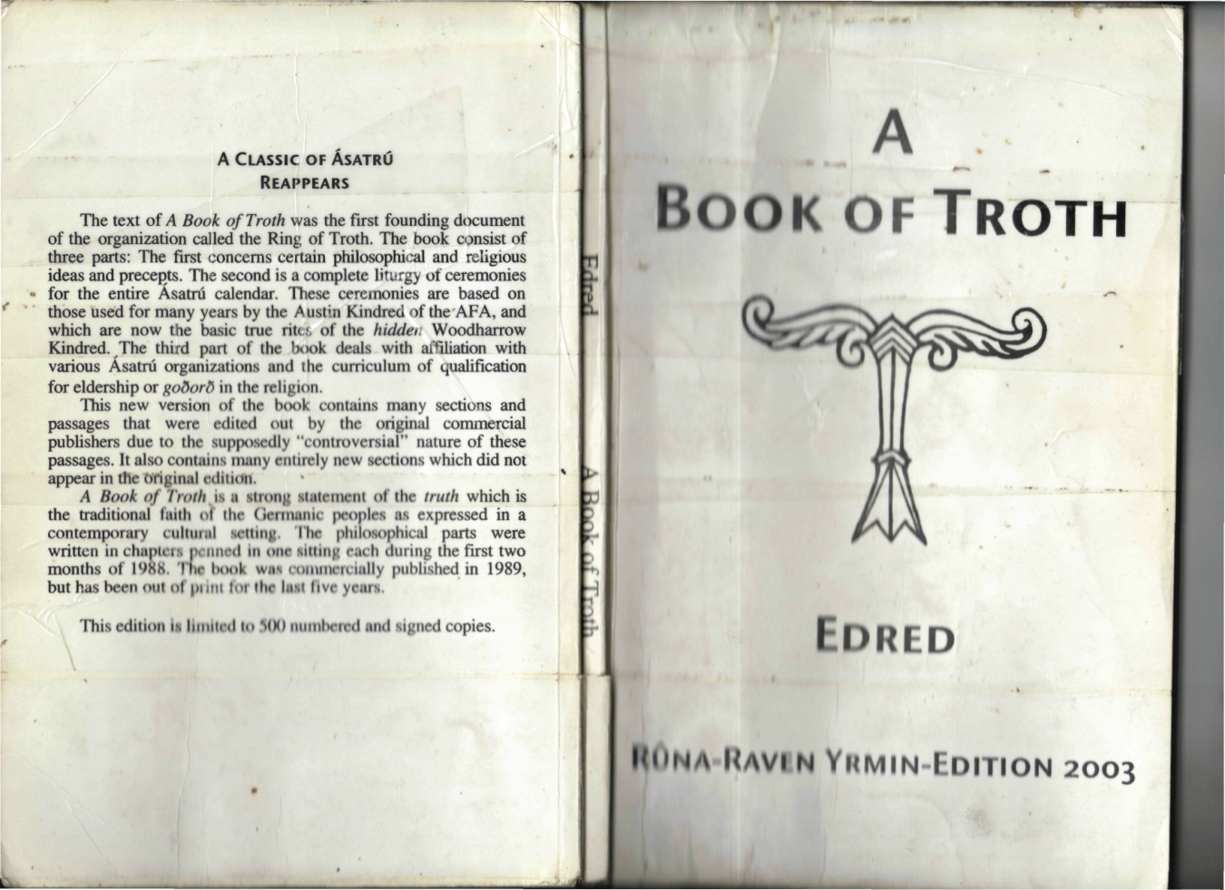 Edred Thorsson - A Book of Troth cover