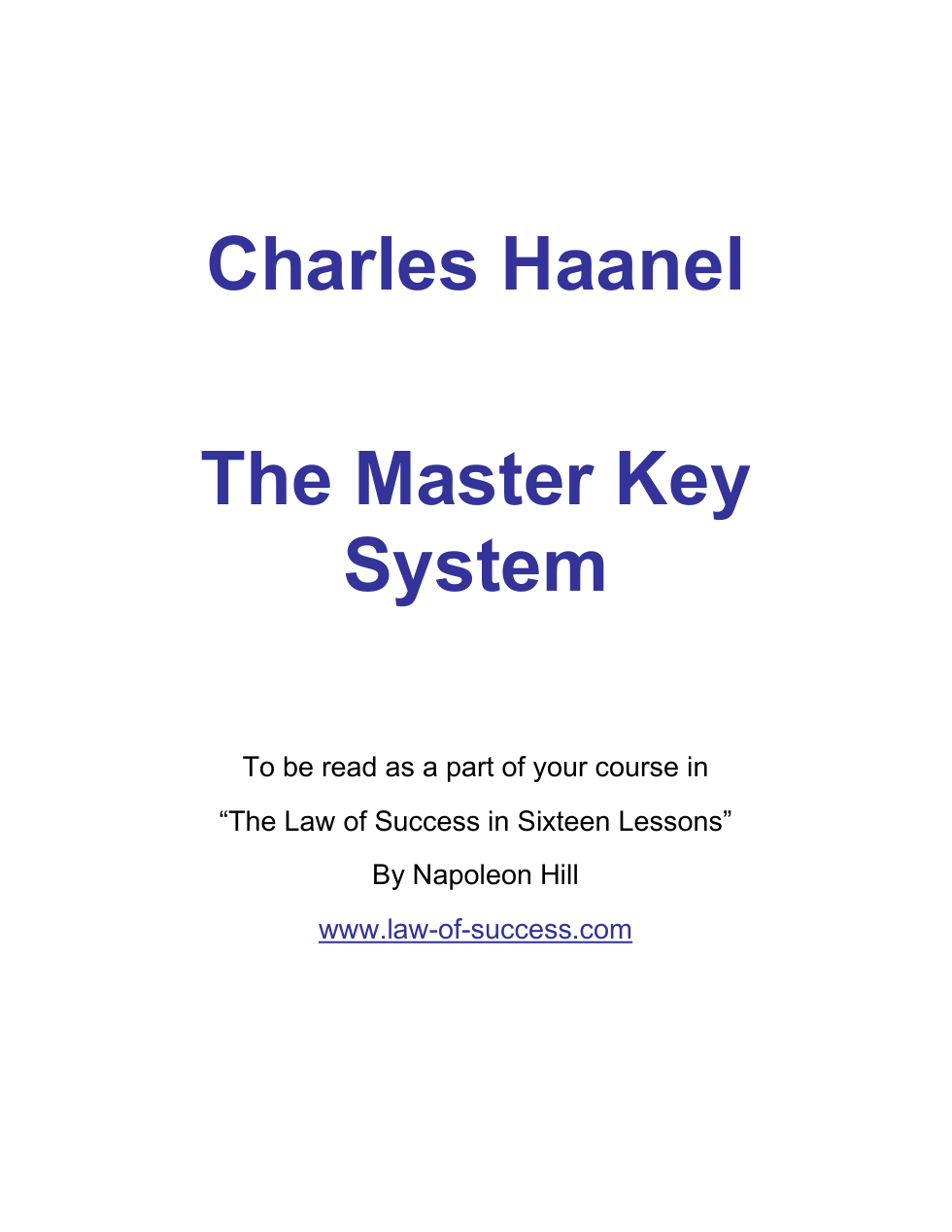 Master Key System cover