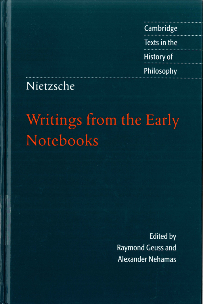 Writings From The Early Notebooks cover