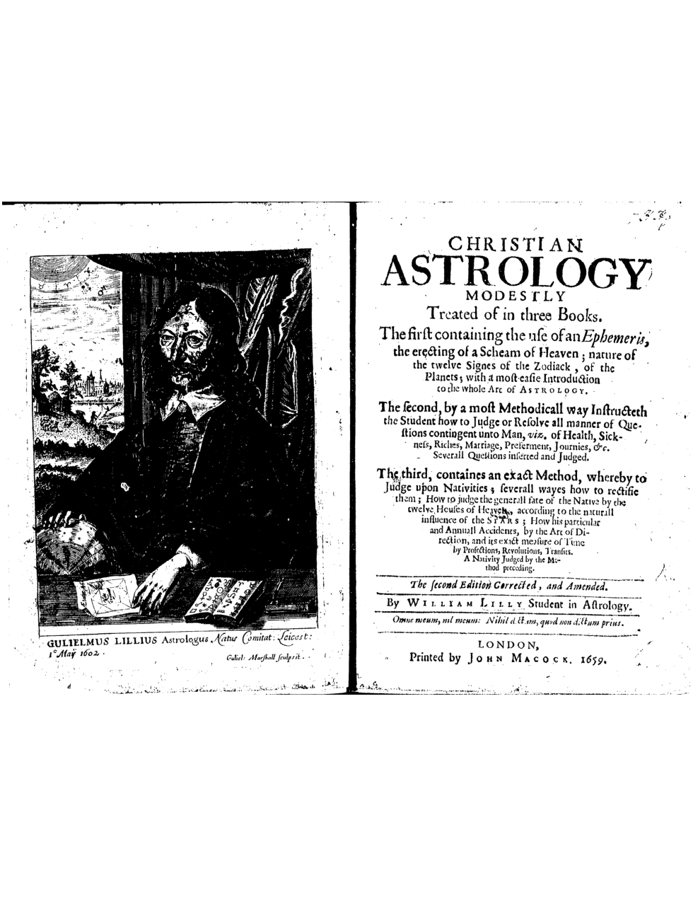Lilly, William - 1659 - Christian Astrology (Vol 1 - 3) cover