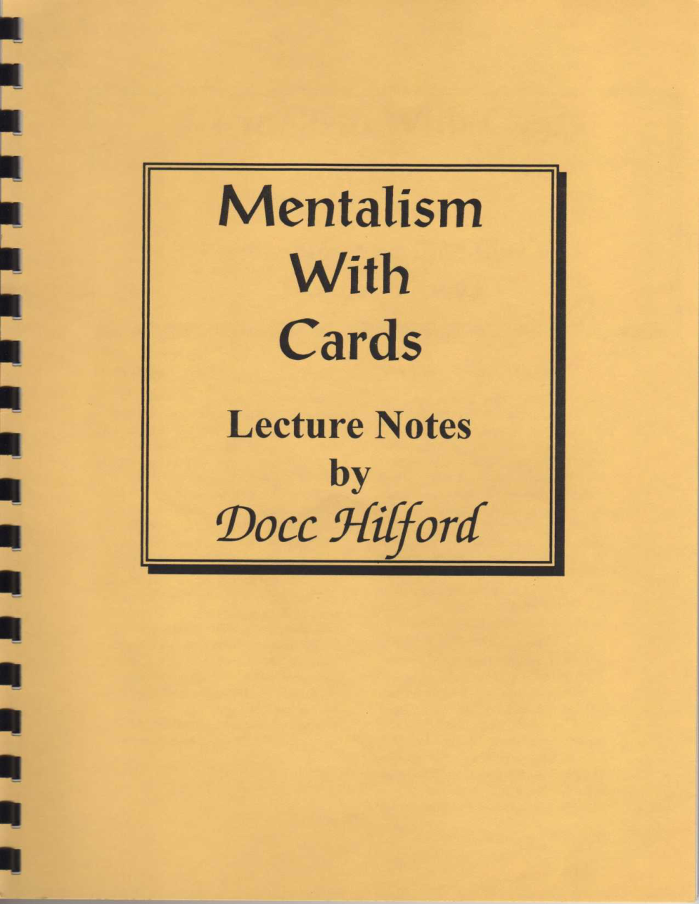 Docc Hilford - Mentalism with Cards cover