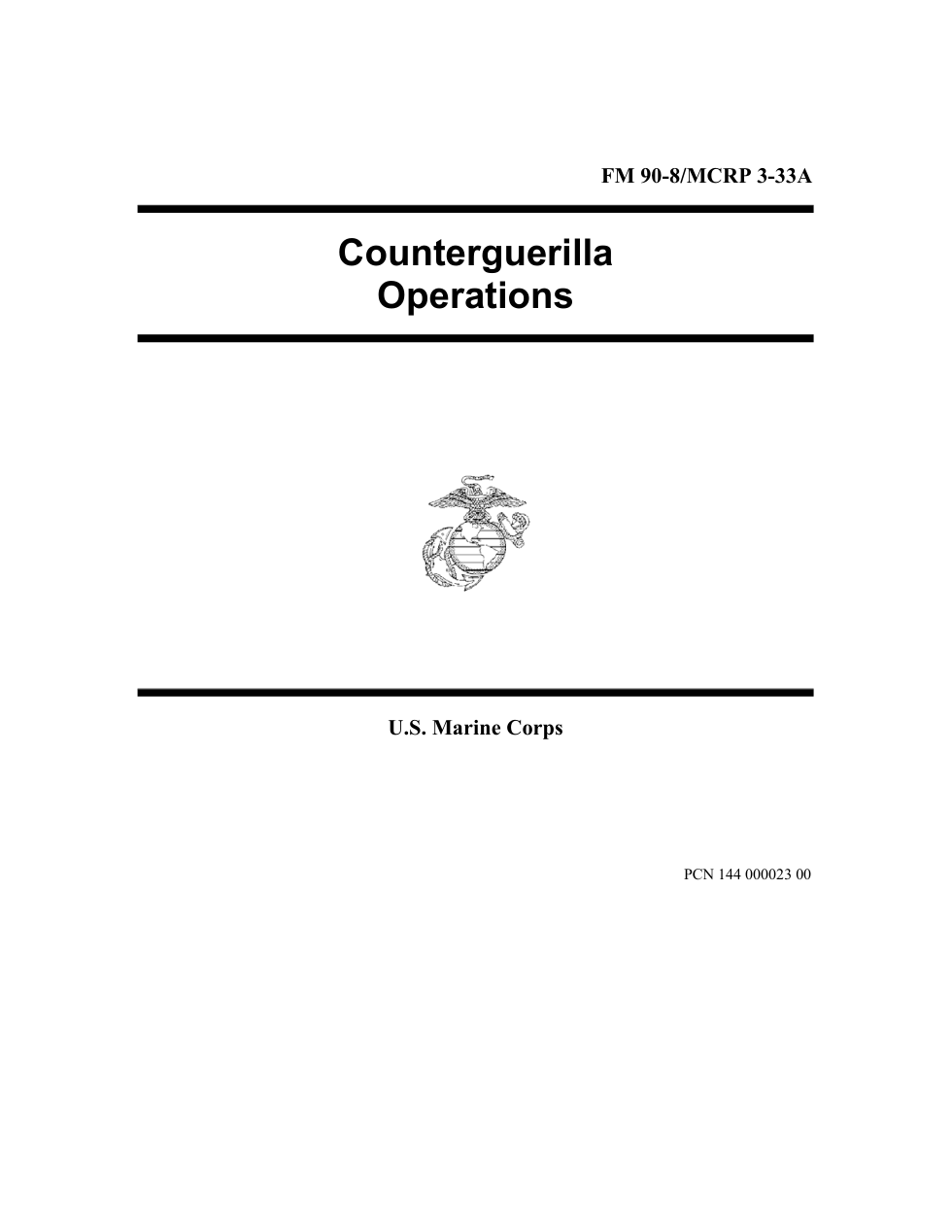 MCRP 3-33A Counterguerilla Operations cover