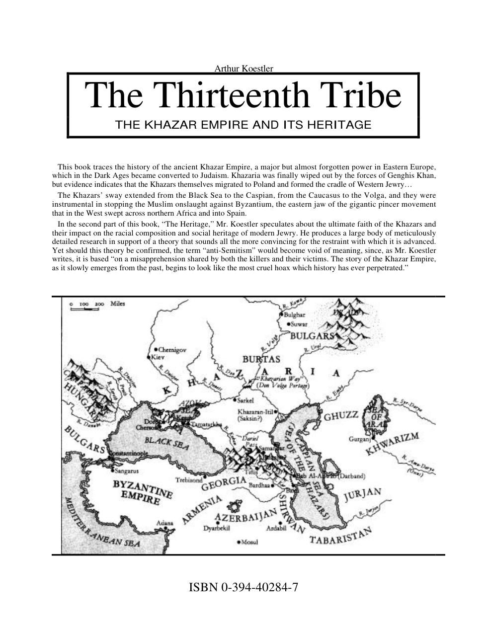 Koestler, Arthur - The Thirteenth Tribe - The Khazar (Jewish) Empire cover