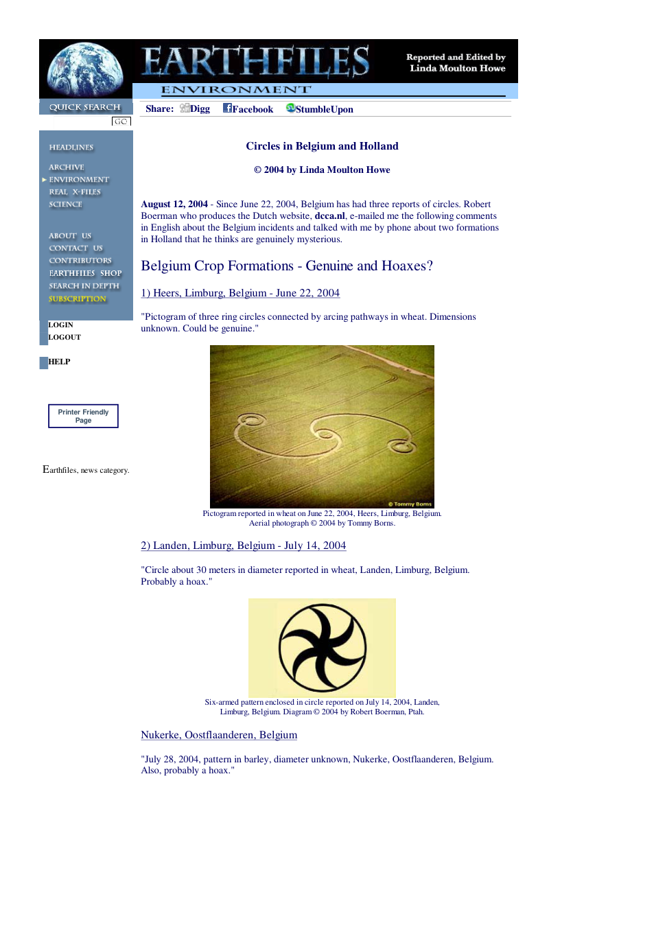 08 12 2004 Circles in Belgium and Holland cover