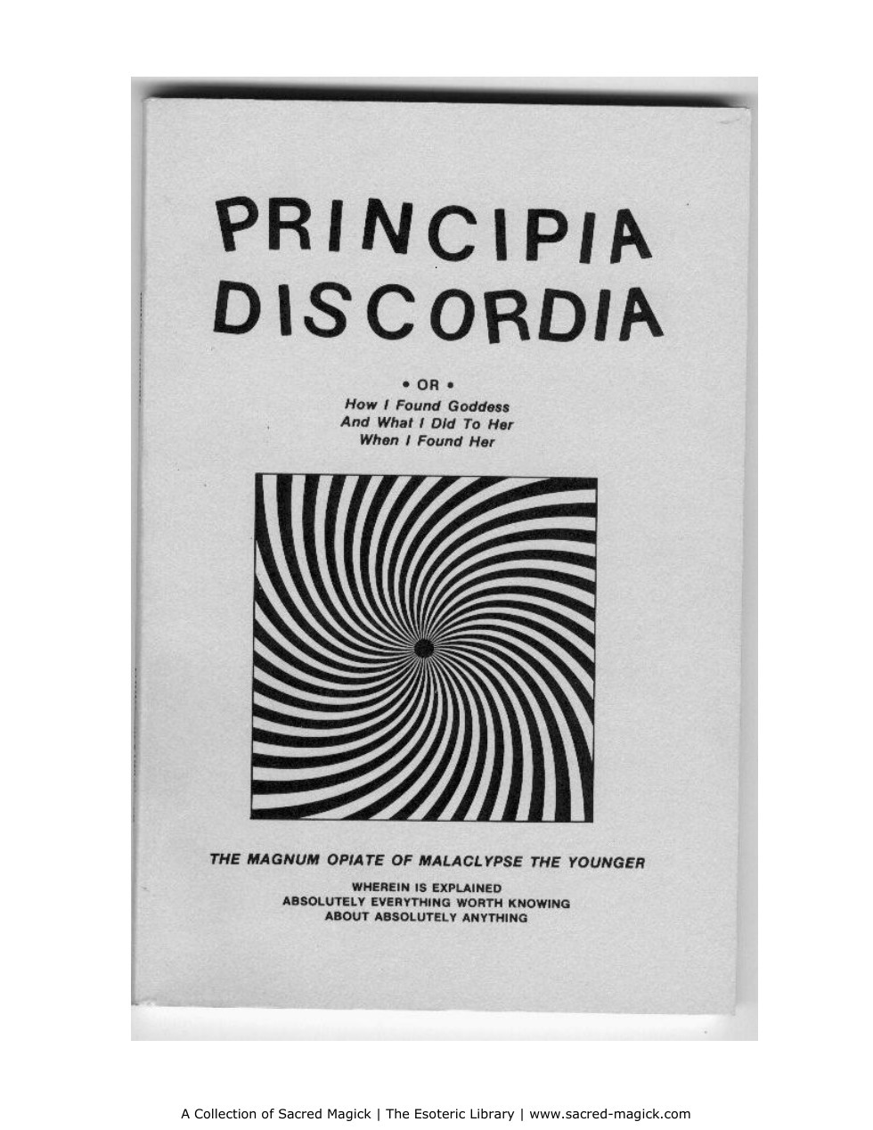 Robert Anton Wilson - Principia Discordia cover