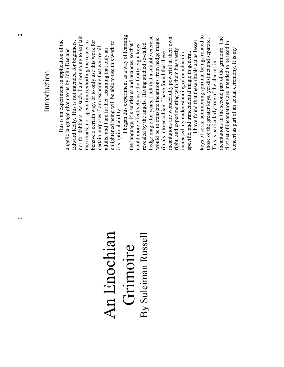 Suleiman Russell - Enochian Grimoire cover