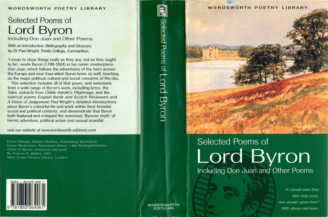 Selected Poems of Lord Byron cover
