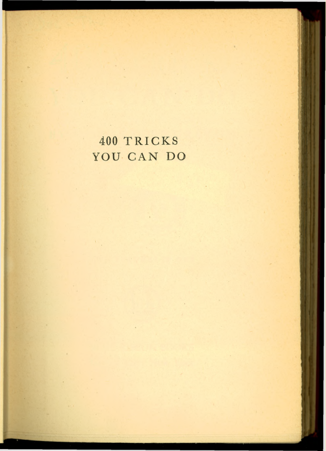 400 Tricks You Can Do cover
