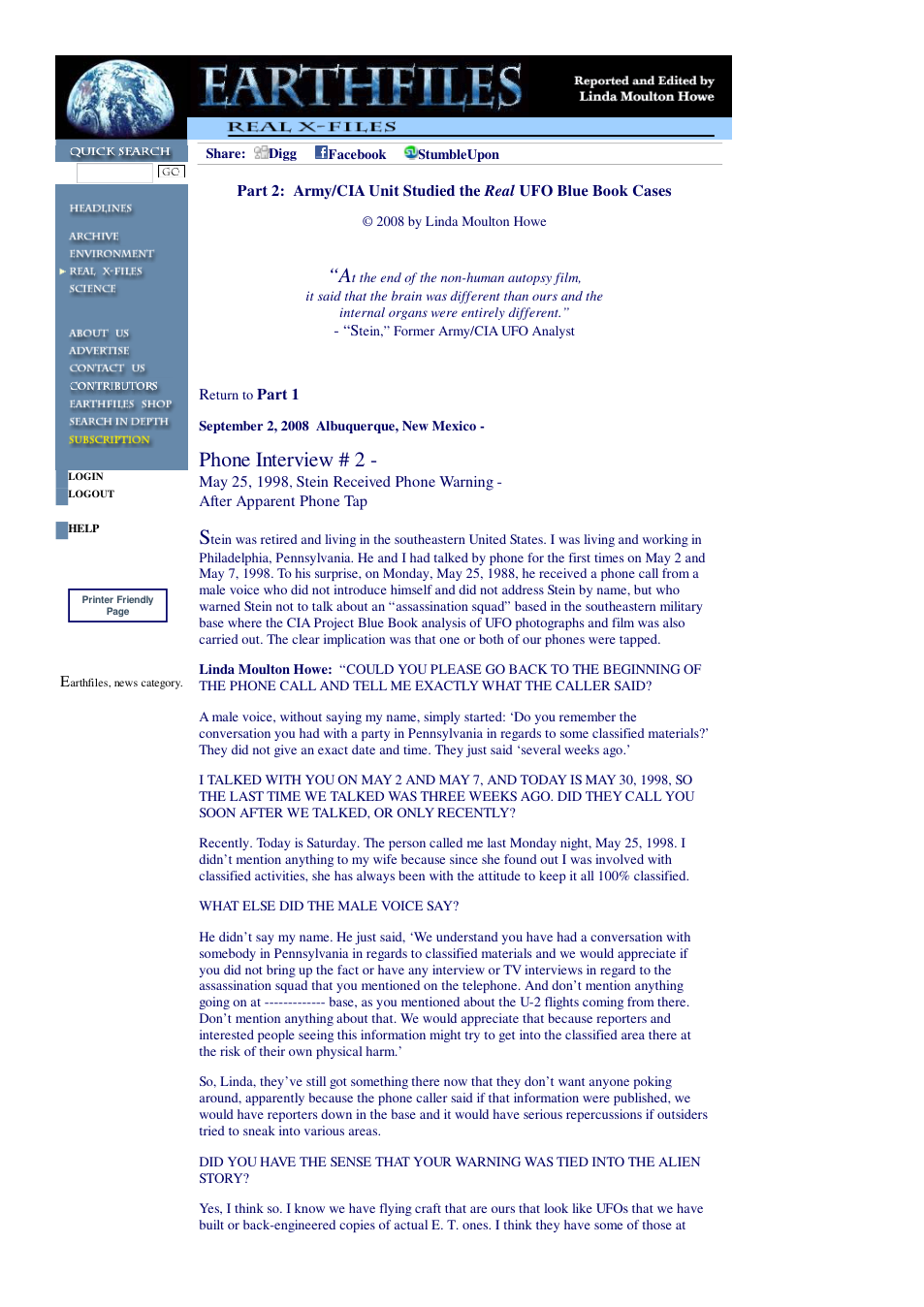 09 02 2008 Part 2 Army CIA Unit Studied the Real UFO Blue Book Cases cover