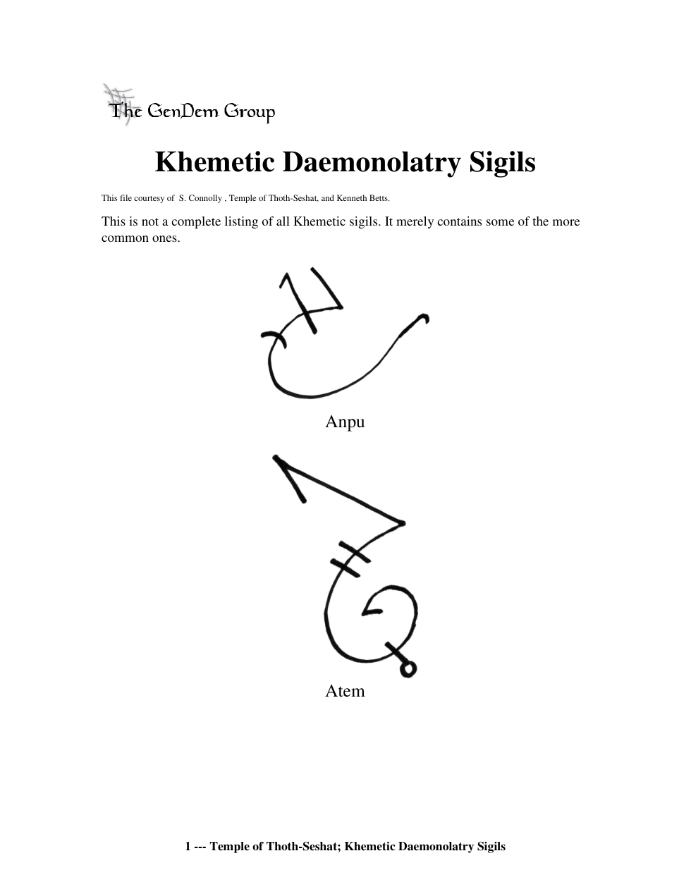 Daemonolatry - Khemetic Daemonolatry Sigils cover