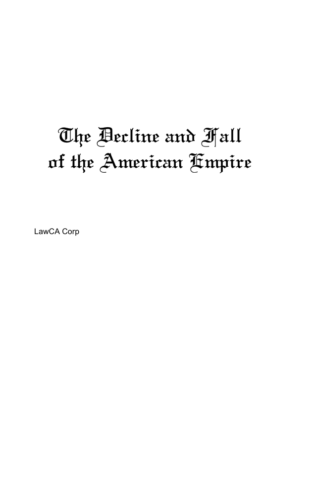 Murray, Robert - The Decline and Fall of the American Empire (2002) cover