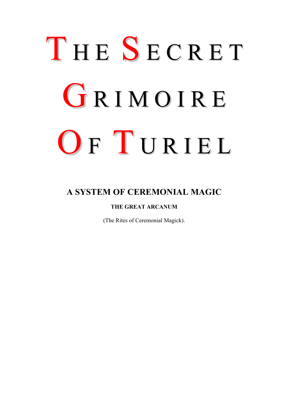 The Secret Grimoire of Turiel cover