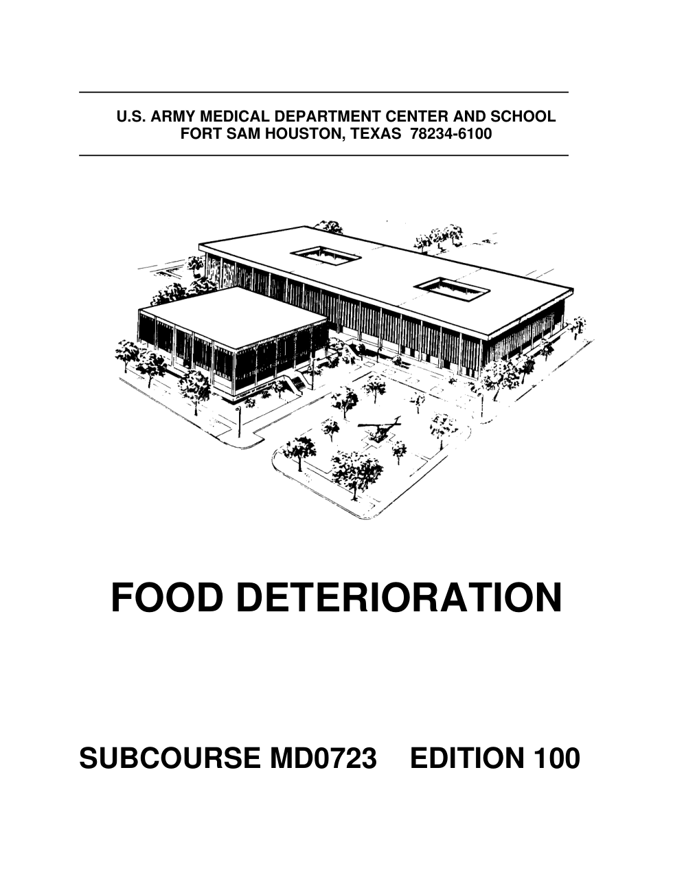 ARMY Food Deterioration MD0723 Ed.100 143 pages cover