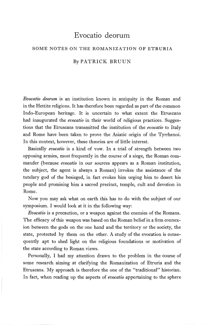 Evocatio deorum cover