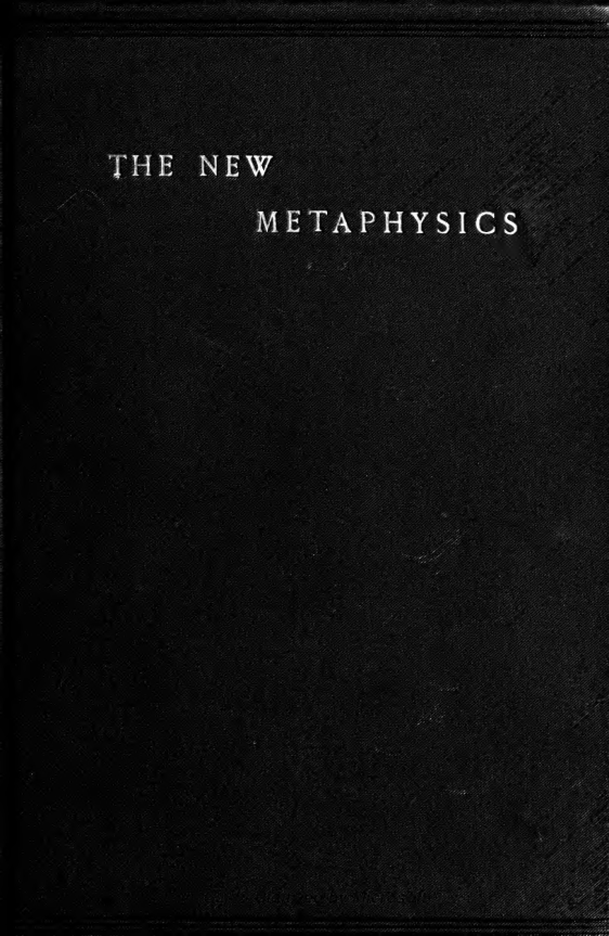 The New Metaphysics - F Sewall cover