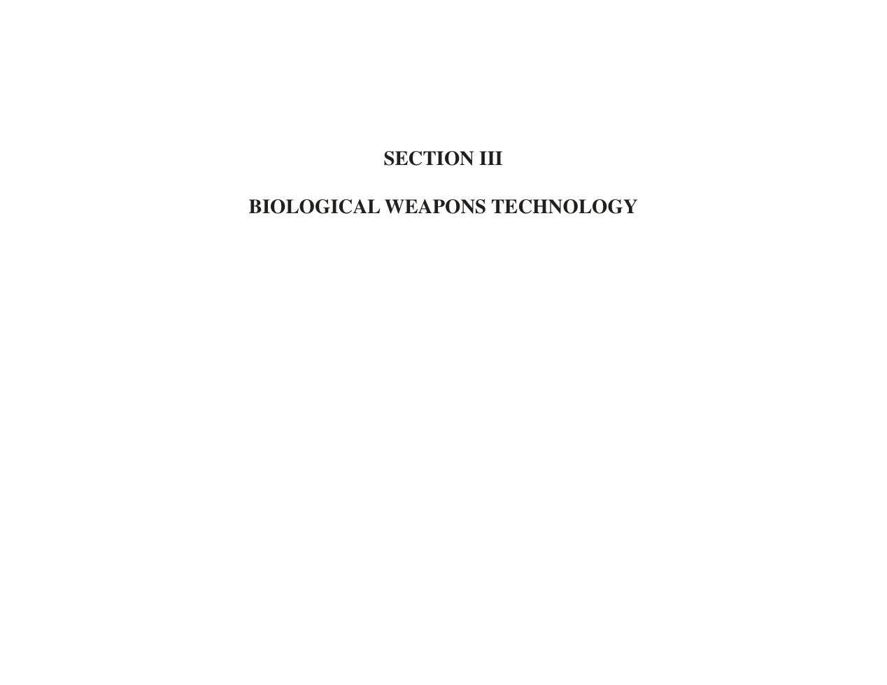 ARMY Biological Weapons Tech - Section III 27 pages cover