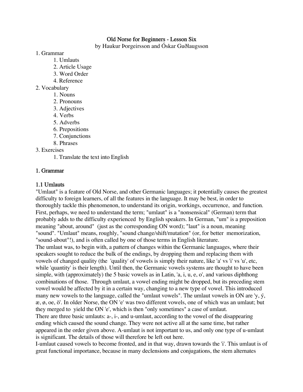 Old Norse Lesson 6 cover