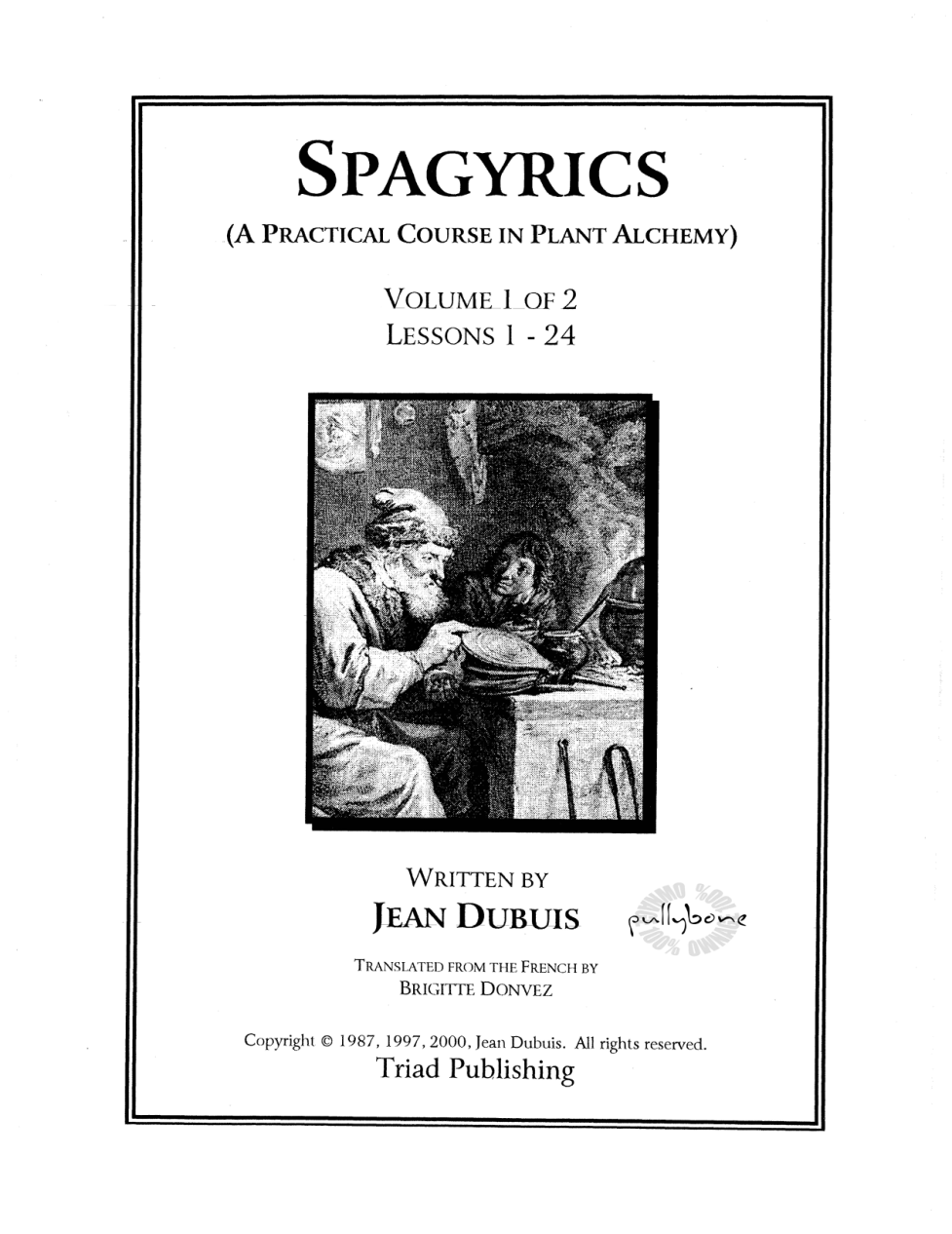 Spagyrics Vol 1 cover