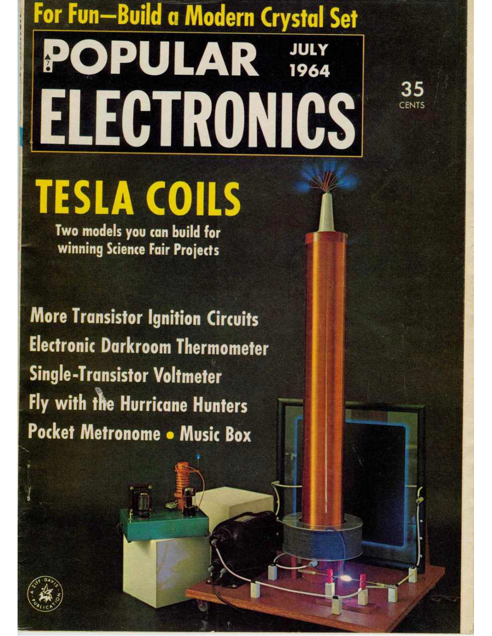 Popular Electronics - July 1964 - Tesla Coils cover