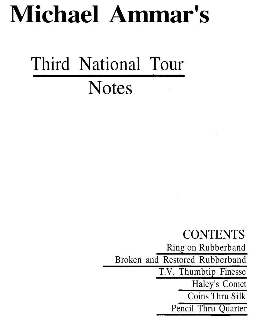 Michael Ammar - 3rd world lecture notes cover