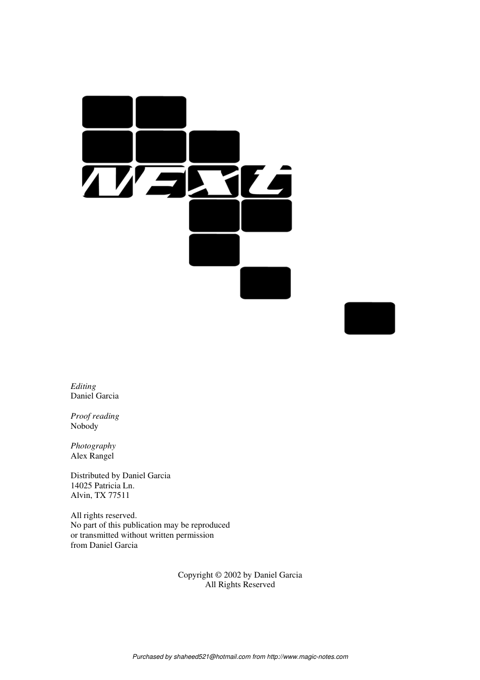 Daniel Garcia next notes cover