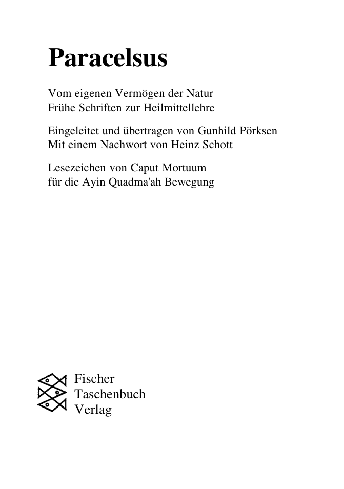 PARACELSUS-VomHonig(Fragment) cover