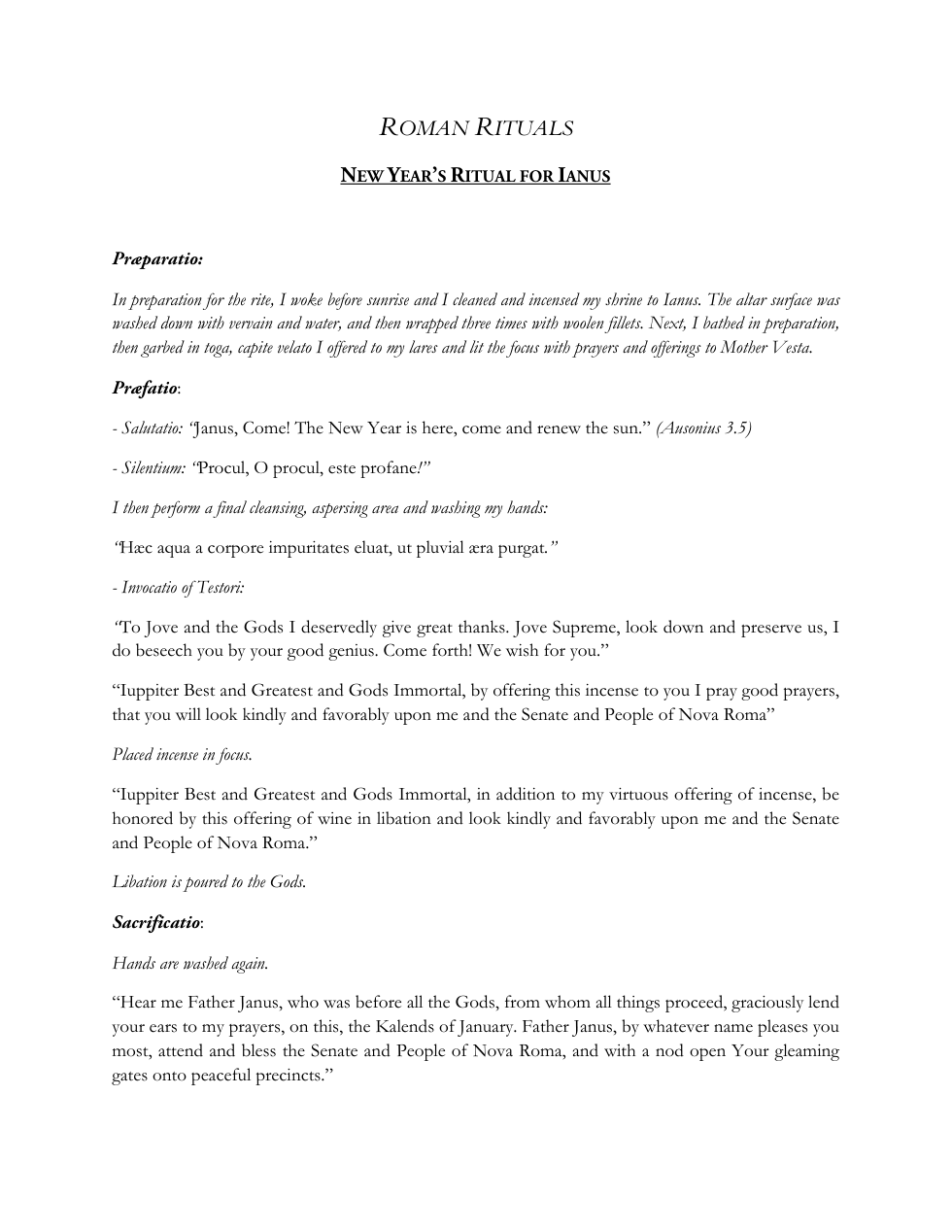 Roman Rituals cover