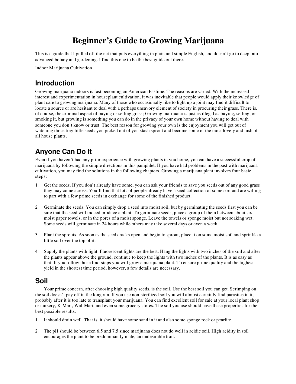 Beginners Guide to Growing Marijuana cover