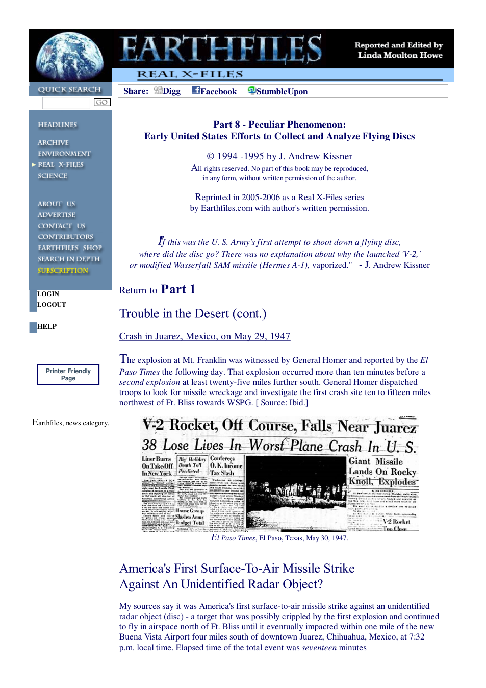 01 09 2006 Part 8 - Peculiar Phenomenon Early United States Efforts to Collect and Analyze Flying Discs cover