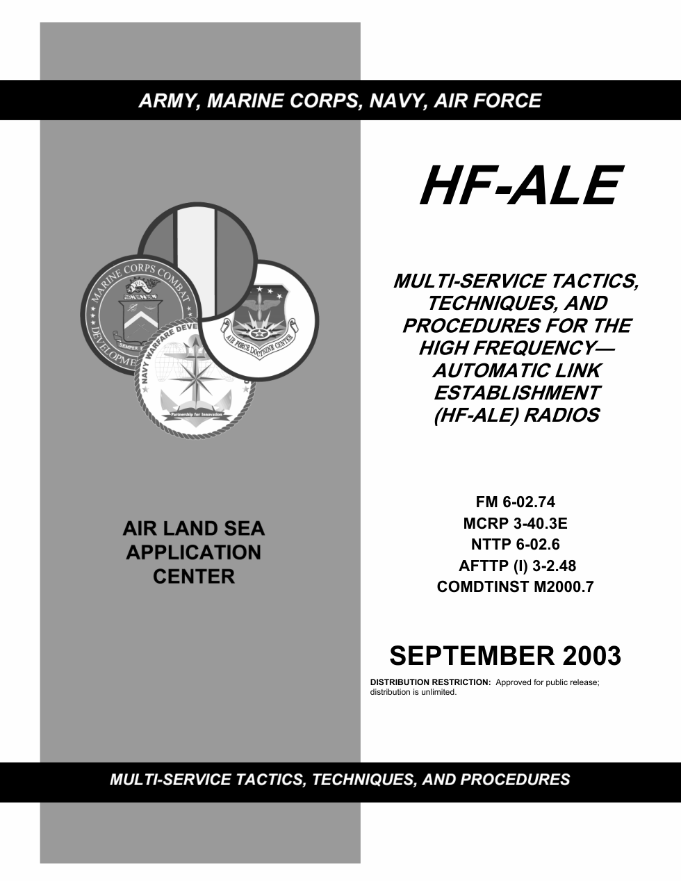 ARMY Tactics,Techniq,Proced. Hi Freq. Radios 2005, 108 pgs cover