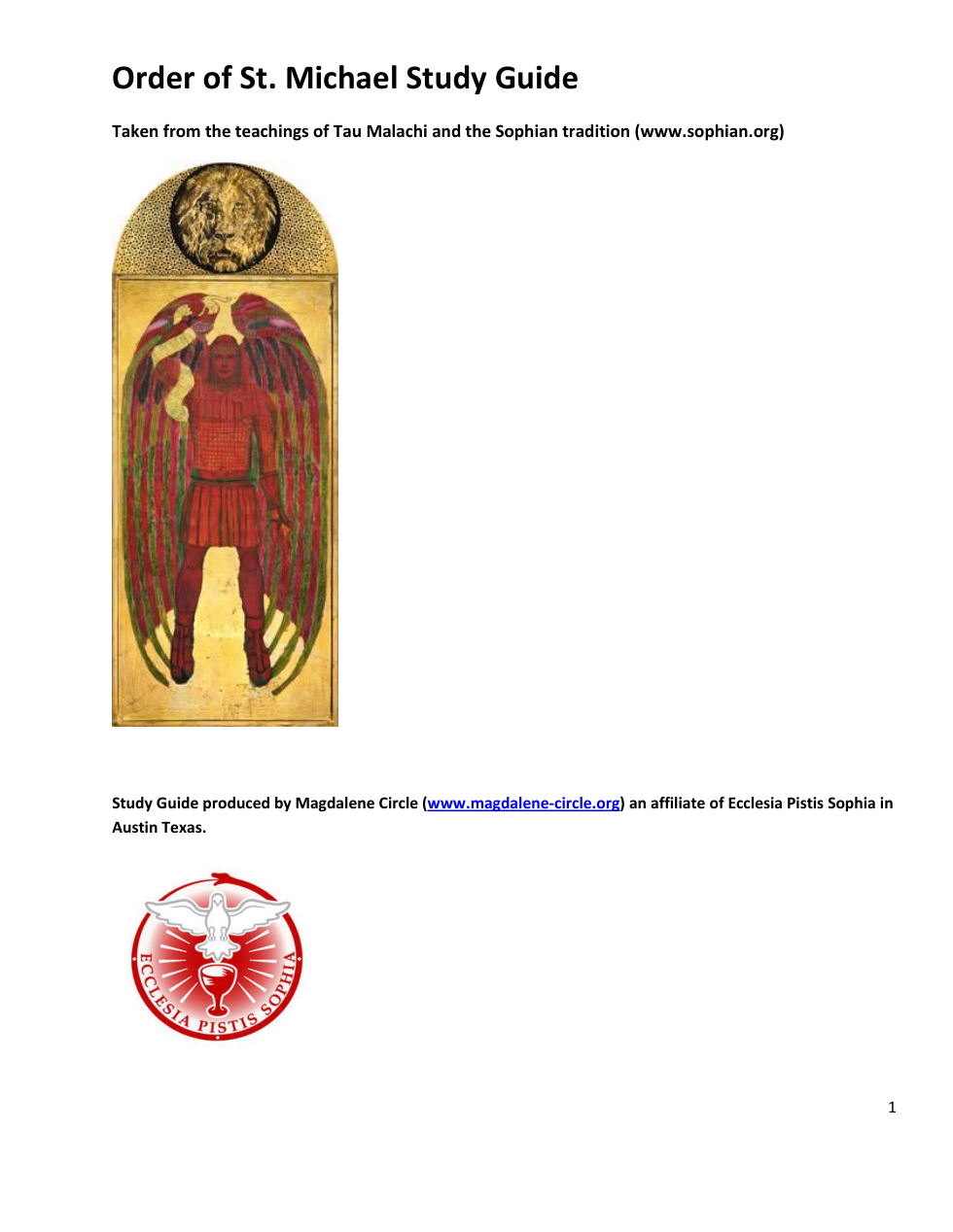 Order of St. Michael Study Guide cover
