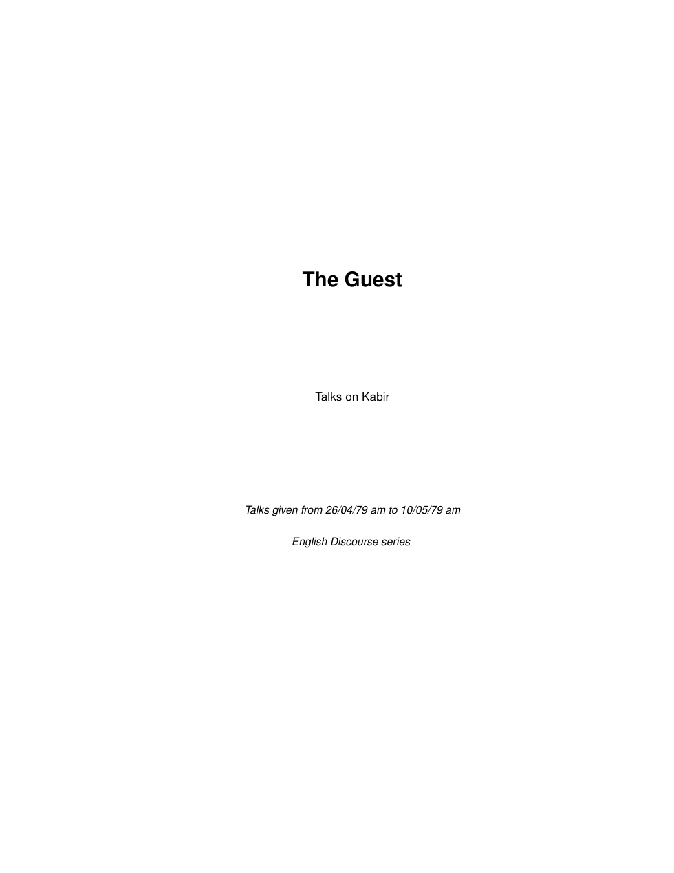 The Guest cover