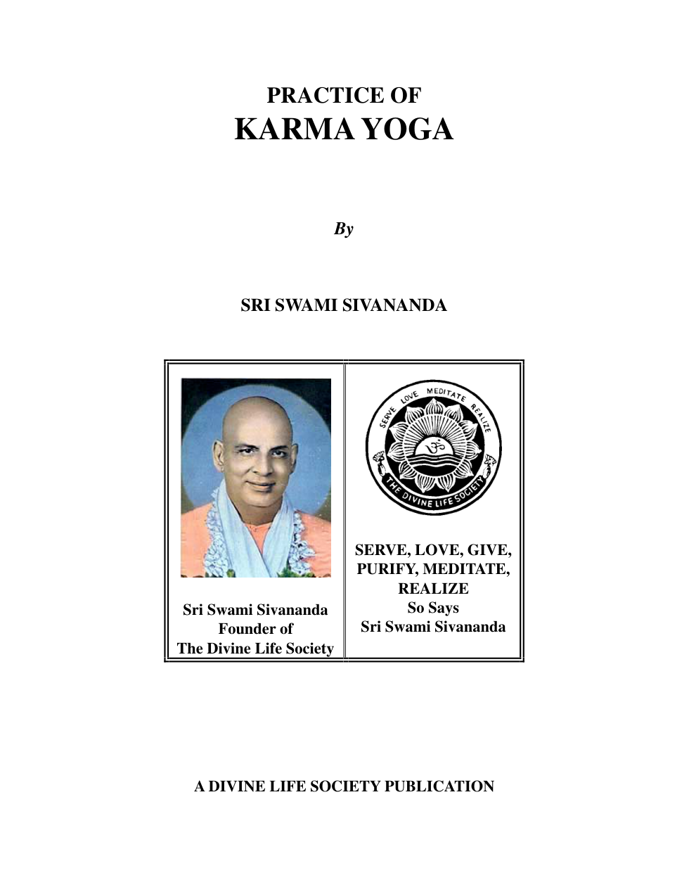 Yoga by Sri Swami Sivananda cover
