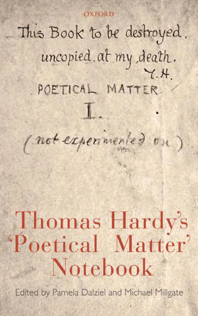 Thomas Hardys Poetical Matter Notebook cover
