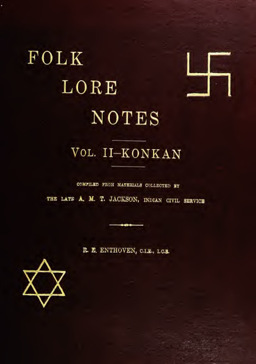 Folk Lore Notes, Volume 2, Konkan - A M T Jackson (1914) cover