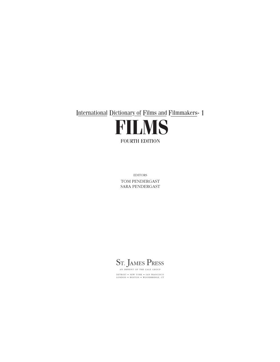 International Dictionary of Films - first part cover