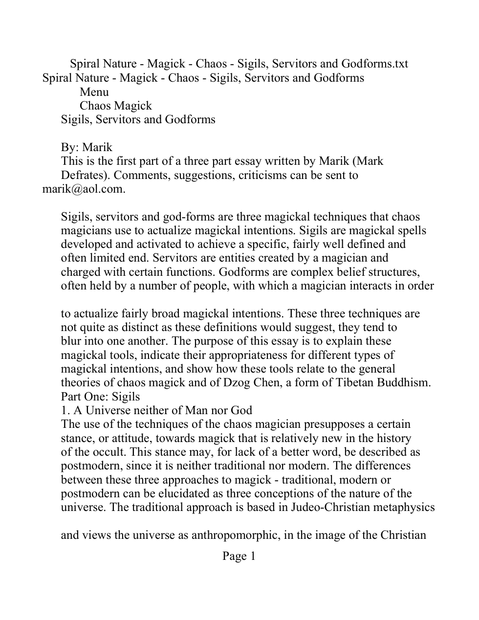 Sigils, Servitors and Godforms cover