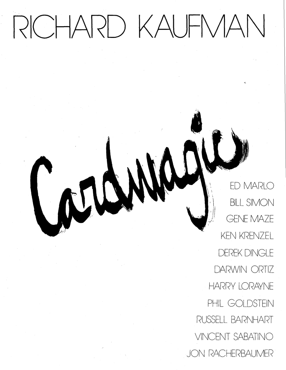 Richard Kaufman - Cardmagic cover