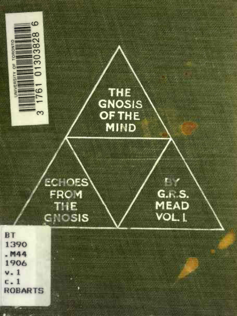 G.R.S. Mead - Gnosis Of The Mind cover