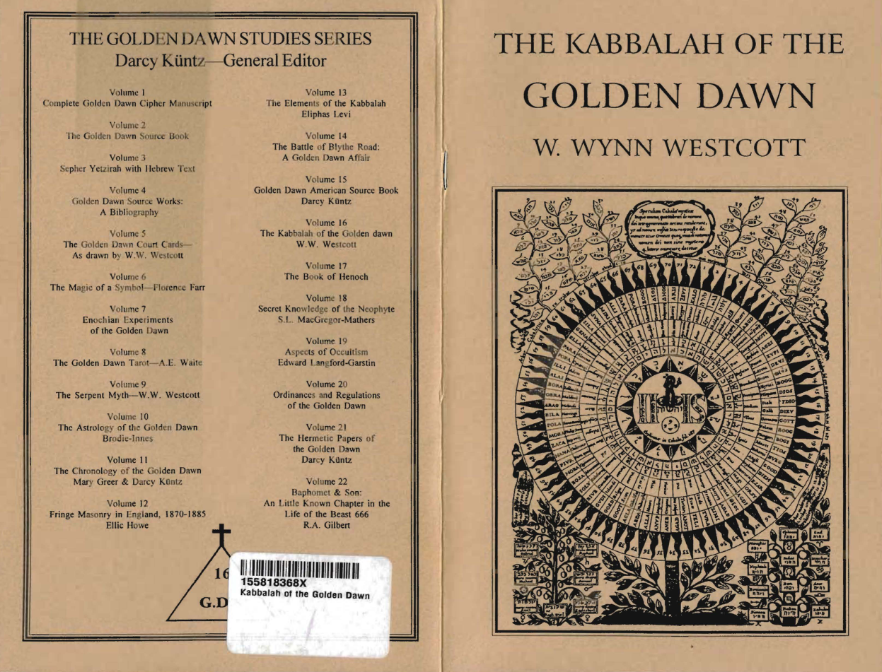 W Westcott, Darcy Kuntz, ed. - The Kabbalah of the Golden Dawn cover