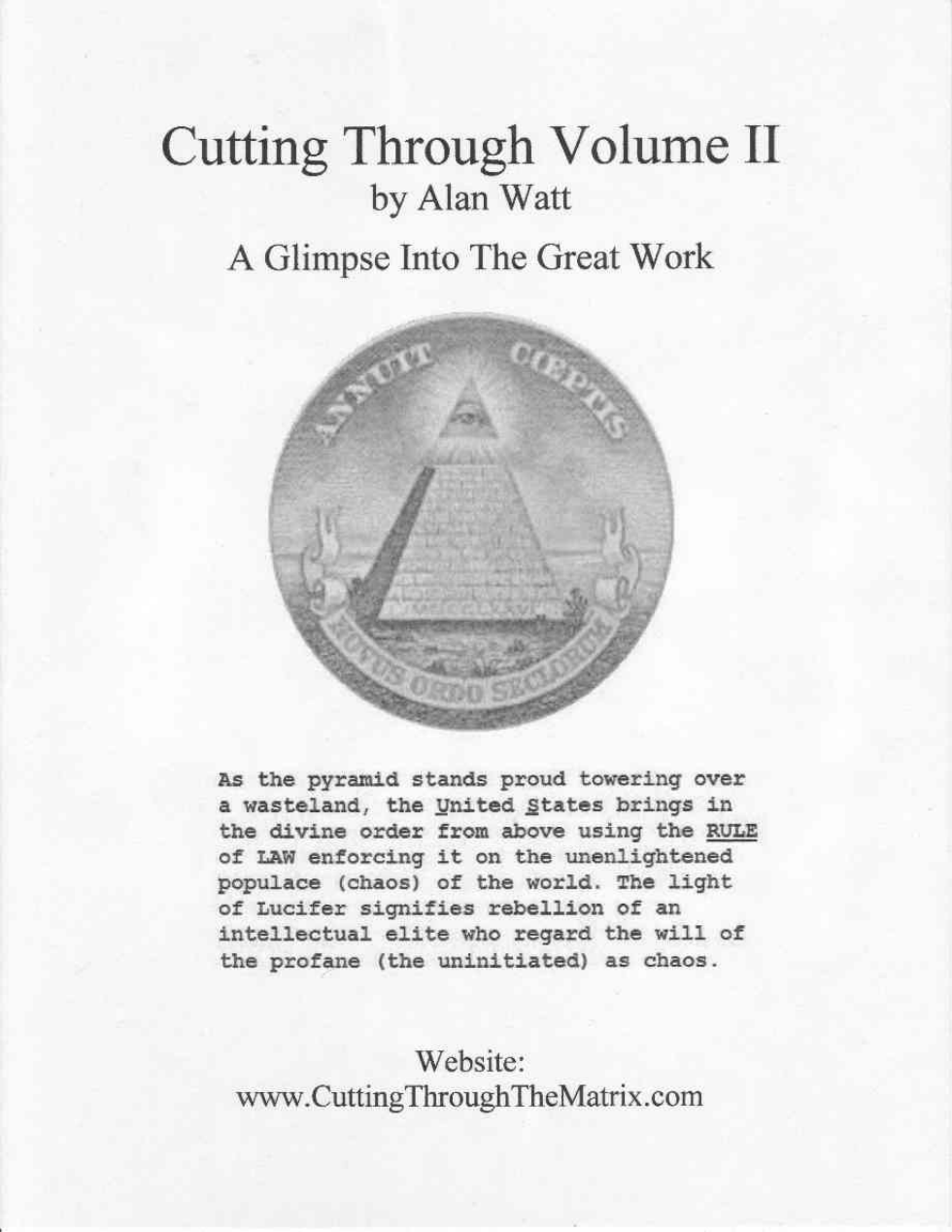 Alan Watt - Cutting Through Vol 2 cover