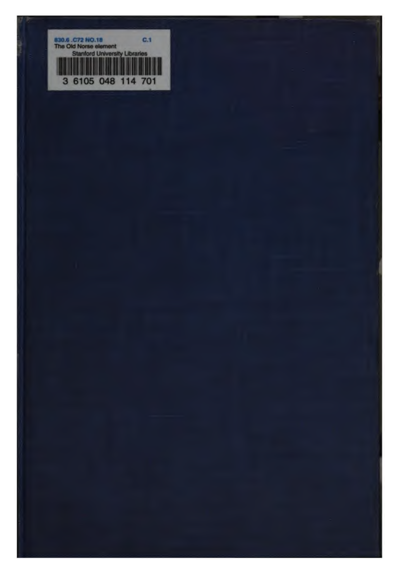 Adolph Burnett Benson - The Old Norse Element in Swedish Romanticism cover