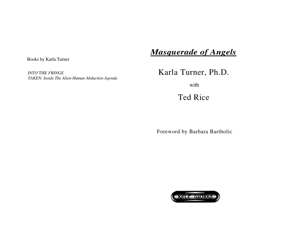 Karla Turner - Masquerade Of Angels cover