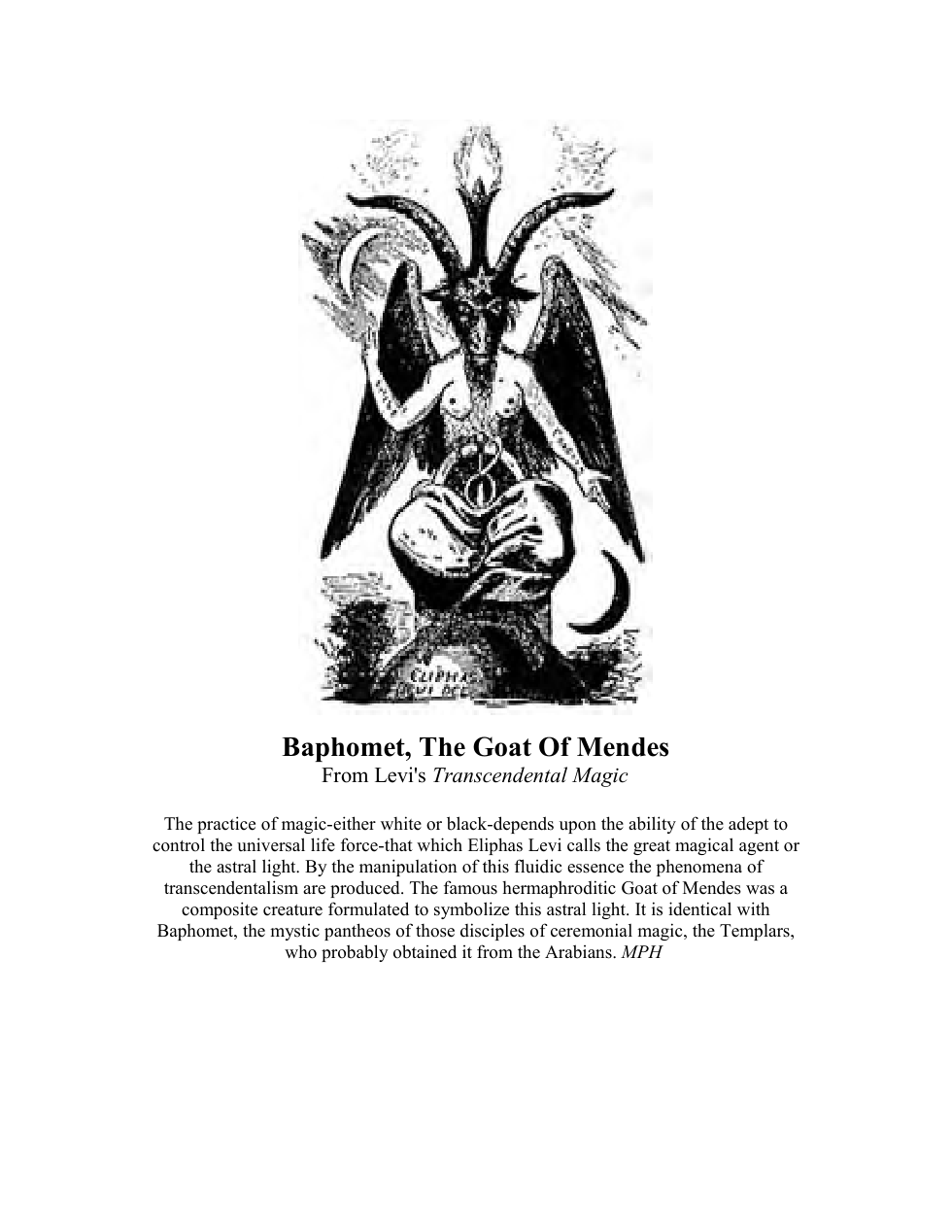 Baphomet - The Goat Of Mendes cover