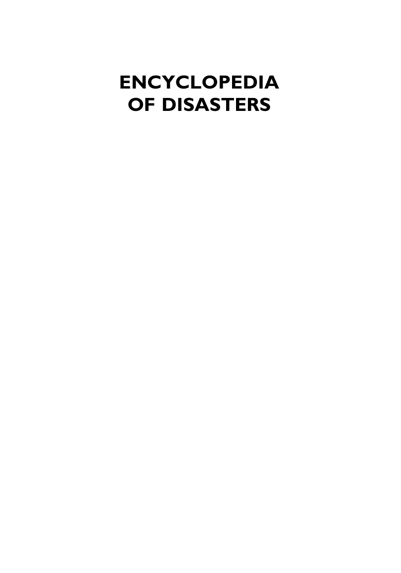 Encyclopedia of Disasters - Environmental Catastrophes and Human Tragedies cover