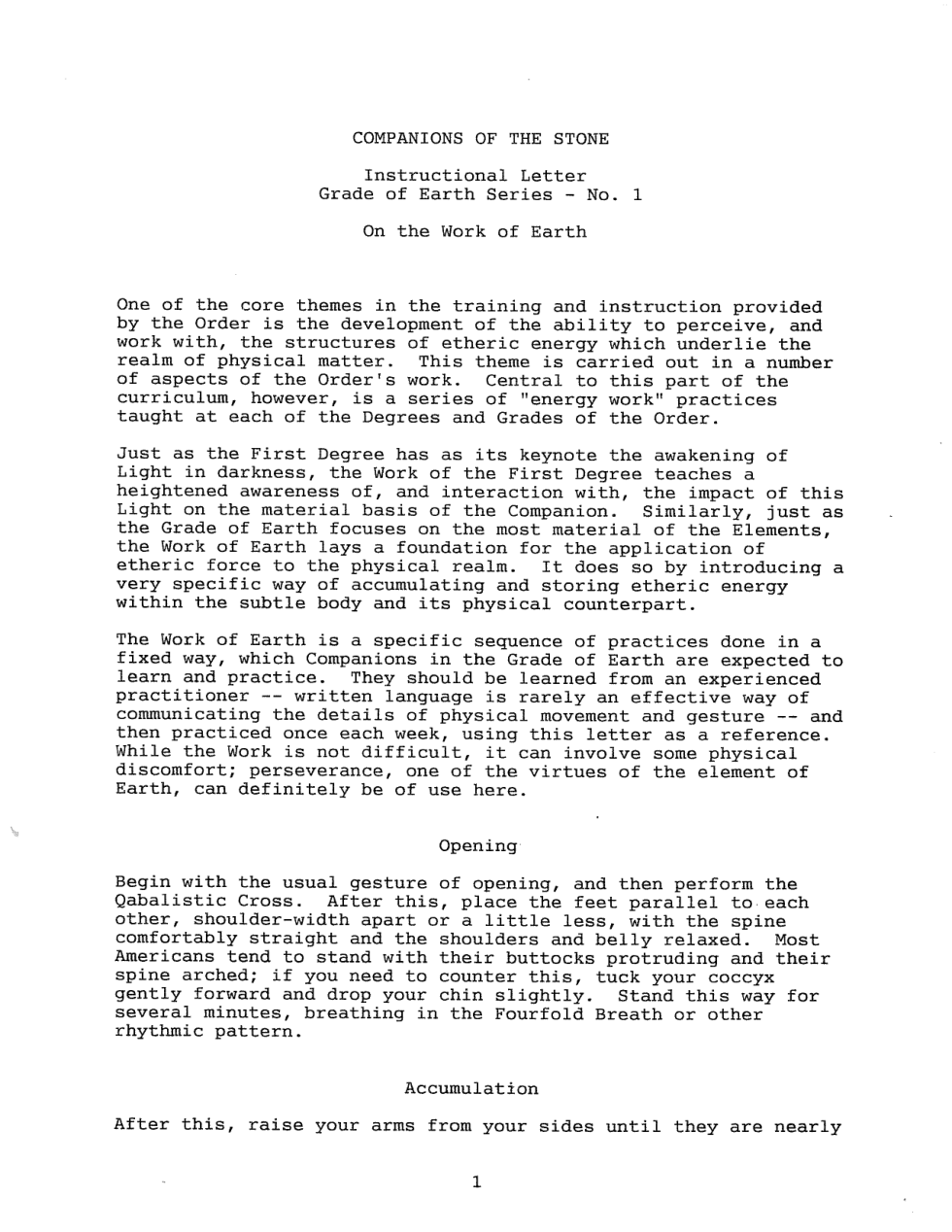 Instructional Letter 1 - Grade of Earth cover