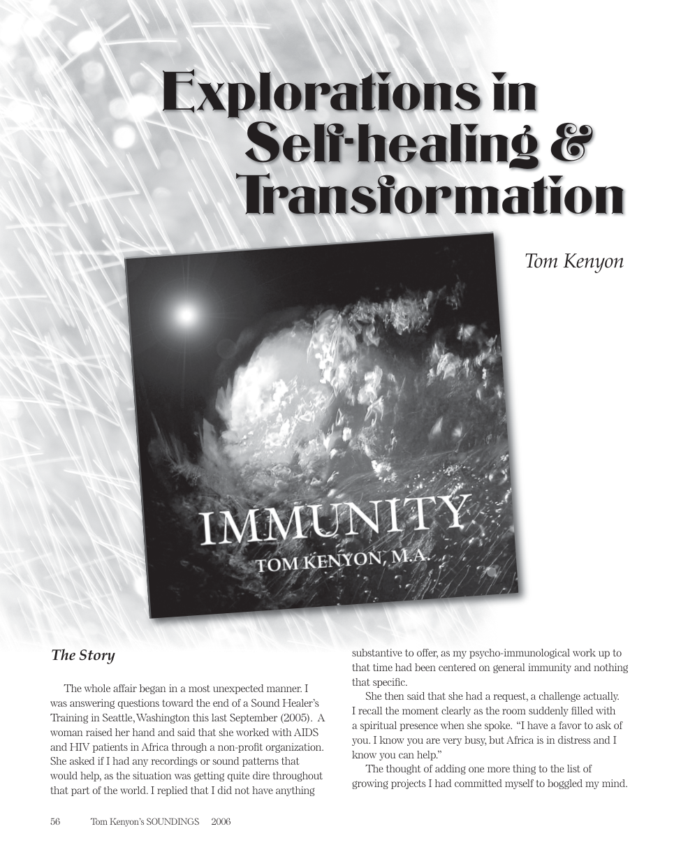 Tom Kenyon - Immunity cover