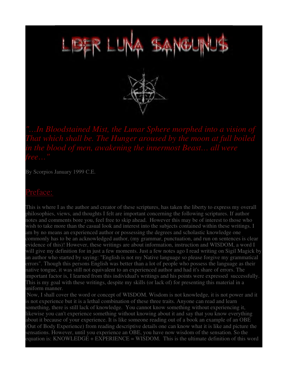 Liber Luna Sanguinus cover