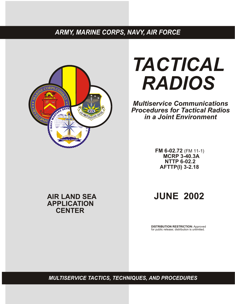 ARMY Comm. Procedures for Tactical Radio 2002 92pgs cover